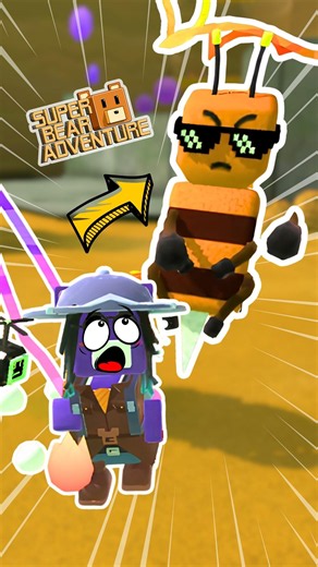 This bee with glasses is so dangerous | Super Bear Adventure