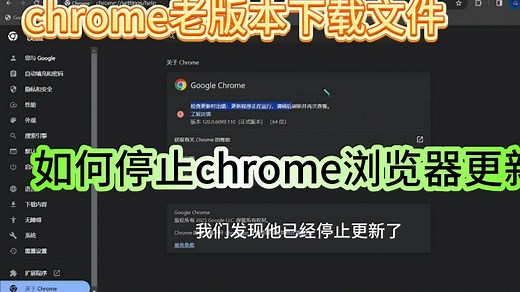 chrome老版本下载文件&如何停止chrome浏览器更新