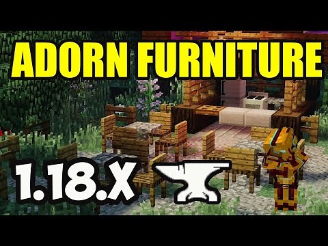FURNITURE MOD 1.18.2 minecraft - how to download & install Adorn Furniture mod 1.18.2 FORGE