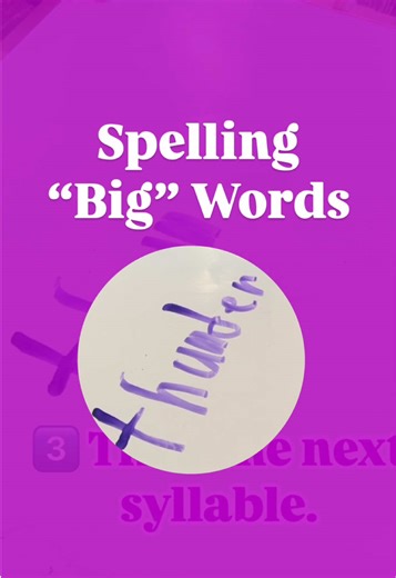 When spelling single syllable words… break them into individual sounds to spell. With MULTIPLE syllable words, break them into syllables! Some may need to the. Break down each syllable into sounds before spelling but eventually they will be able to spell one syllable at a time. They’ll be independent spellers in no time! Hope this helps! ❤️ #phonics #spelling #scienceofreading #strugglingreaders #dyslexia #homeschool