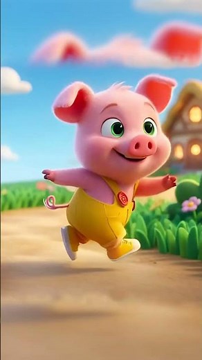 This Little Piggy Rhyme with Actions 🐷 | #shorts