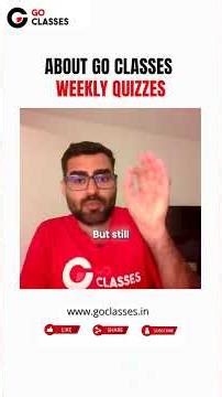 100+ Weekly Quizzes for #GATE 2027 | Conceptual & Tricky Questions | GO Classes WeeklyQuizzes