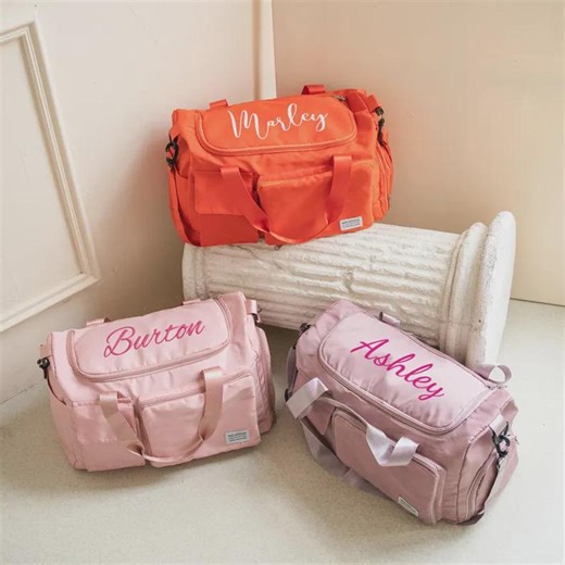 Personalized Oxford Duffle Bag, Embroidered Weekender Travel Bag - Etsy