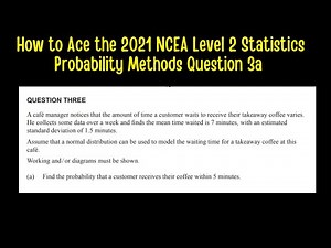 How to Ace the 2021 NCEA Level 2 Probability Methods Question 3a.