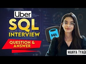 #1 Uber Data Analyst SQL Interview Questions Explained | Manya Tyagi