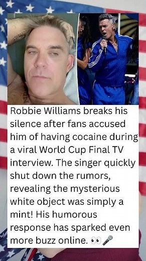 Robbie Williams Breaks Silence After World Cup "Cocaine" Claims! 😳🎤