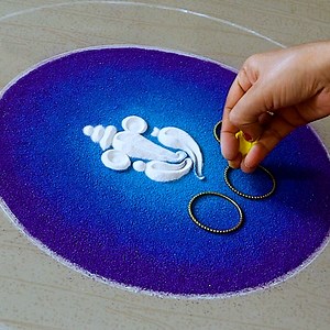 2.1M views · 41K reactions | Easy & Simple Rangoli Designs For Ganesha Chaturthi | Festival Rangoli Designs | Awesome Rangoli | Facebook