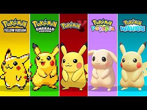 Evolution of Pikachu in Pokémon Games (1996-2026)