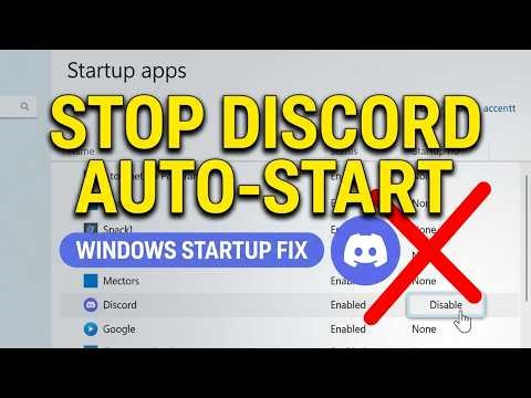 How to Turn Off Discord Startup on Windows (2026) — Quick & Easy