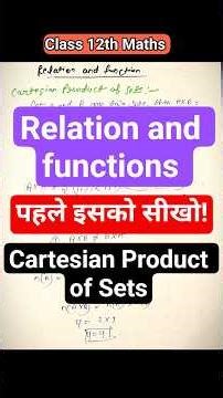 Cartesian Product of Sets | Relation and Functions introduction #shorts