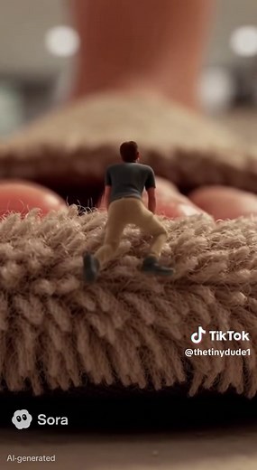 Giantess Puts Tiny Man in Her Shoe (AI Video)