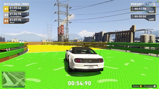 New week and new Obstacle Challenge live on our GTA Series Arcade FiveM PC Server. Welcome to "Precision Flats" where muscle meets finesse in a dance of destruction beneath the bridges of southern Los Santos. Navigate ever-changing directions like a compass gone haywire, dodge swinging hammers with the elegance of a enraged bull in a china shop, and weave through a pair of hanging balls with the precision of a tightrope walker. With missing pieces and narrow passages thrown into the mix, it's a 