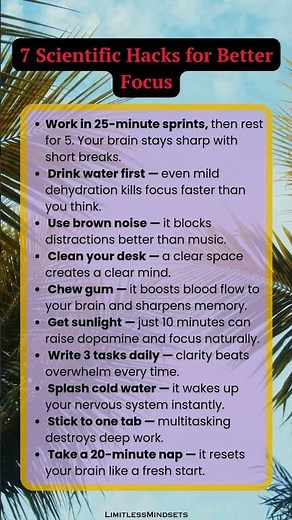 7 Scientific Hacks for Better Focus 🧠