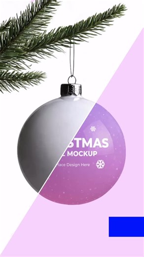 PsdCloudy on Instagram: "For Free Download this PSD file . Link 🔗 in bio . #photoshop #mockup #christmas #ball #design"