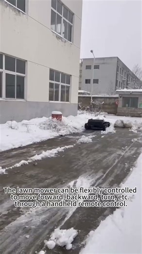 Remote controlled lawn mower with snow shovel #remotecontrolmower #rclawnmower