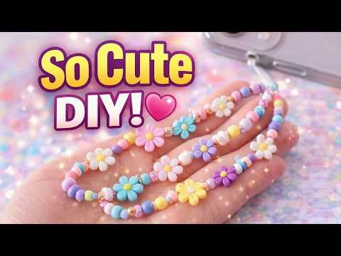 DIY Cute Beaded Phone Charms 🌸 Easy & Trendy!