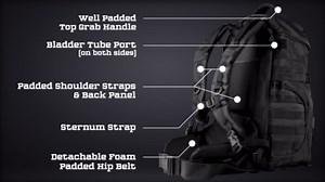 Large Tactical Backpack Military MOLLE Pack Urban Outdoor Daypack EDC Pack 38L for Traveling Hiking Camping Hunting