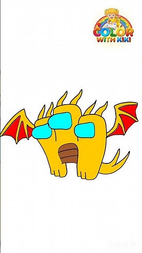 Learn to Draw Three Head Dragon Among Us - Drawing and Coloring Tutorial for Kids