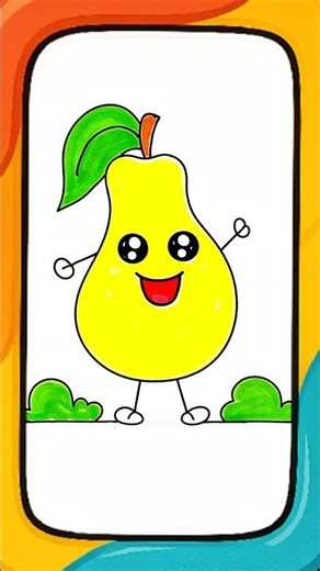 Easy Pear Sketch for Beginners 🍐 | Drawing for Kids#kidsdrawing #easydrawing #kids #howtodraw