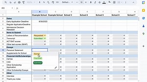 College Application Planner and Progress Tracker Digital Google Sheets Template, University, Undergraduate Program, School Program Checklist - Etsy