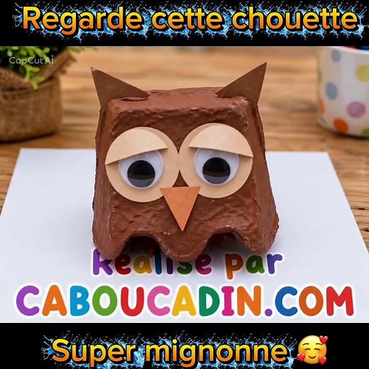 👉 INCREDIBLE 🦉 This owl in an egg carton will delight all children!
