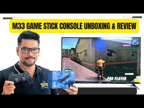 M33 Game Stick Console Unboxing & Review | Best PS, PSP & Retro Gaming Console with Wireless Gamepad