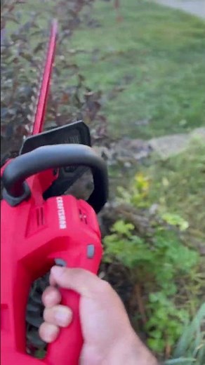 Using a Craftsman 20v Hedge Trimmer ONE HANDED!!! #lawn #lawncare #landscape