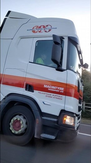 Scania 460R Super Hauling an MSC Container on the Highway