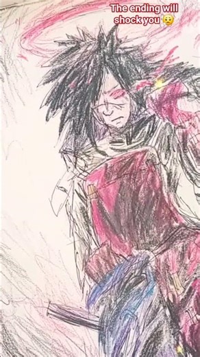 Don’t Blink… Madara Awakens 👁️🔥 | Madara Uchiha Drawing Transformation (Wait for It)