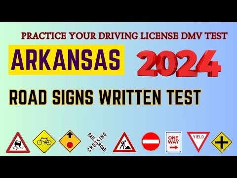 Arkansas DMV Written Road Signs Test 2024 | Driving License | DMV Computer Test in USA | Q & A