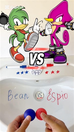 Bean the Dynamite VS Espio the Chameleon 🏆👑🏆 #sonic #bean #espio #vs #drainduels #shorts