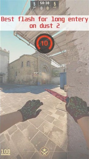 Insane Long Doors Pop Flash on Dust2