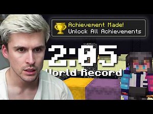 This is the Most INSANE Minecraft Speedrun (Advancements World Record)