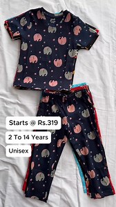 Bedtime just got better 💙 Super-soft 100% cotton pyjama sets designed for all-night comfort. Unisex styles your kids will love – perfect for everyday wear. ✨ Starts at just ₹319 | Kay and Que