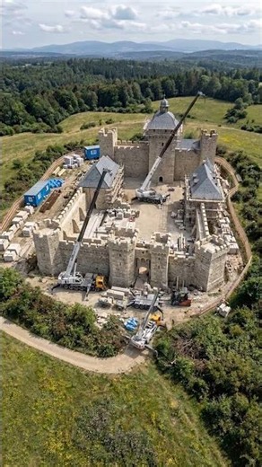 This Medieval Fortress Took How Long to Build? #shorts #construction #timelapse