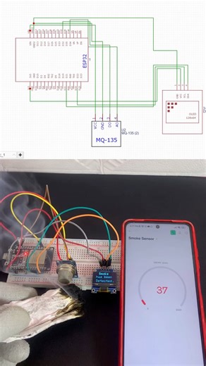 Air Quality Monitoring using ESP32, Blynk IoT Cloud, an OLED Display and MQ-135 sensor | Upload Ideas with Itamar