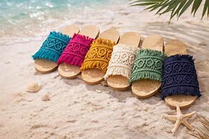 Macrame Sandal Pattern PDF Boho Fringe Slide Tutorial DIY Summer Flat Sandals Pattern Beginner Friendly Instant Download Guide - Etsy
