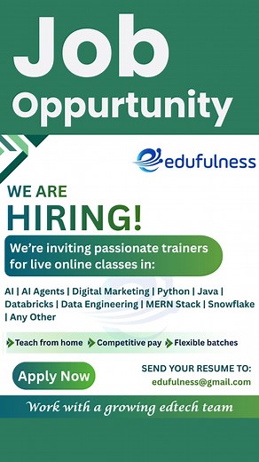 Looking for a rewarding remote teaching opportunity? Join Edufulness as a trainer and share your expertise in top tech & digital skills. Work from anywhere and earn competitively! | Edufulness