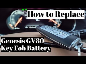 How to replace the battery in the remote control of the Genesis GV80?