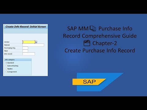 How to Create a Purchase Info Record in SAP MM Step by Step #SAPMM #PurchaseInfoRecord #Procurement