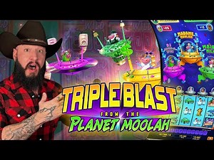 INSANE BONUS lands a JACKPOT! 😱 All New Triple Blast from the Planet Moolah! 🎰