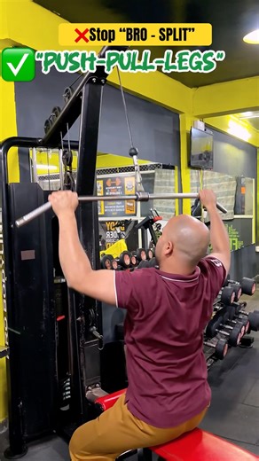 Stop Doing “Bro -Split” And Doing “PUSH PULL LEGS”😎#shorts