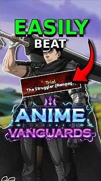 HOW TO EASILY BEAT GUTS TRIAL IN ANIME VANGAURDS !! #animevanguards #roblox