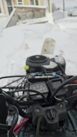 Wisconsin snow storm Jan 2024. First time using the homemade snowblower.