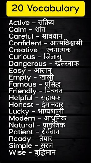 🔥20 New English Vocabulary 🇬🇧 Shorts #viralshort