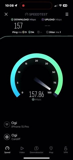 Ogi 150 Speedtest #fyp #ogi #wales #speedtest #fullfibre #internet #broadband