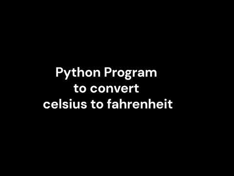 06 Python Program to convert celsius to fahrenheit #pythonprogramming#coding#programming#developer