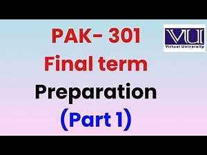 Pak 301 Final term preparation Mcq's and short questions | Pak 301 Final term | Pak 301Part 1 Exam