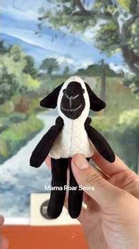 making a little lamb out of quilted cotton velveteen — sewing process