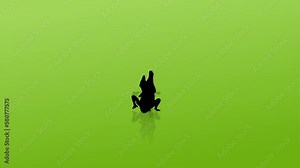 Silhouette of man dancer background and 2d animation, dancing